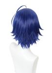Blue Color Full Lace Remy Hair Wigs With Deep Wave Curly Hair Extensions