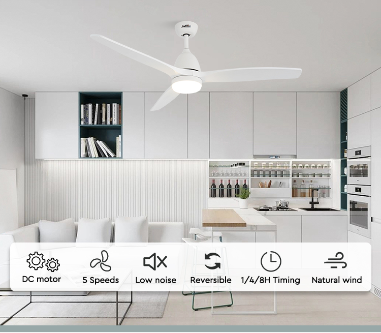 3 ABS Plastic Blades LED Ceiling Fan with Lighting Solutions and Circuitry Design