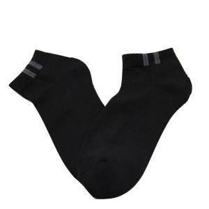 Quality custom logo, design cotton black ankle men socks wholesale