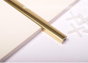 Quality Polished Golden Listello Tile Trim , Extruded Aluminum U Profile Channel wholesale