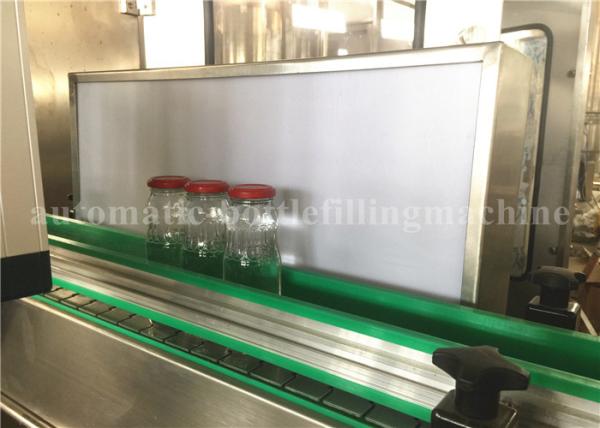 CE Glass Bottle Filling Machine , Automatic Bottle Washing Filling And Capping
