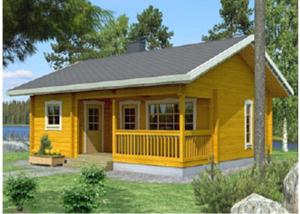 Quality One Floor Outdoor Wooden House Chalet With 36mm 72mm 110mm Wall wholesale