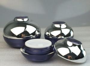 Quality 50g Luxury Purple Cosmetic Packaging Set Acrylic Cosmetic Cream Jar And Bottle wholesale