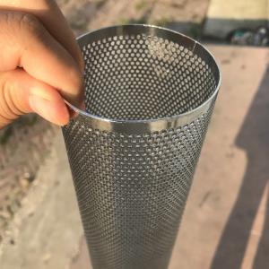 China Perforated Mesh Screen Filter Tube Cartridge / Cylindrical Metal Mesh Filter Screen on sale