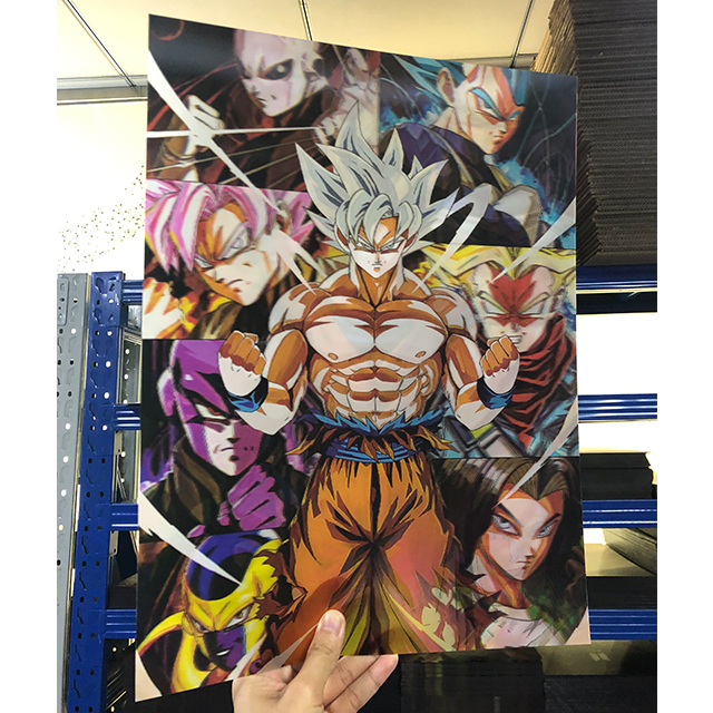 Triple Transition Flip Anime Poster 11''X17'' Dragon Ball Z Anime 3D Posters For Home Decoration