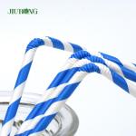 Biodegradable Bendy Paper Drinking Straws Blue Striped Food Grade