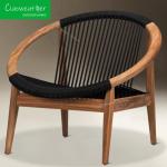 Outdoor Dining Chairs Natural Stackable Teak Wood Villa Solid Wood Restaurant
