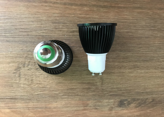 5W Black GU10 Cob LED Bulbs AC 220V 500LM 4000K 80Ra 30000 Hours Lifespan