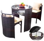 Patio Rattan Dining Table Set Luxury Garden Restaurant Chair Furniture