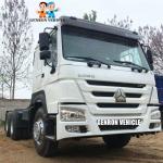 Highway Transportation Flat Top Euro3 380HP Lightweight Semi Trucks