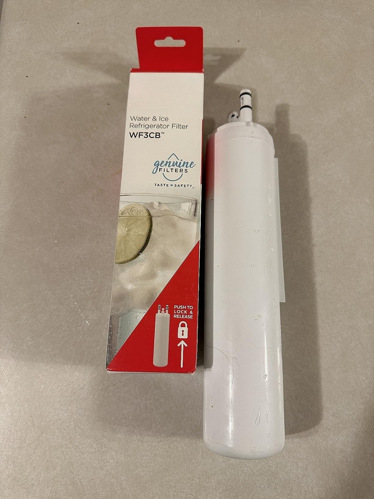 Refrigerator Water Filter WF3CB Replacement White 1 Count for Household Pre-Filtration