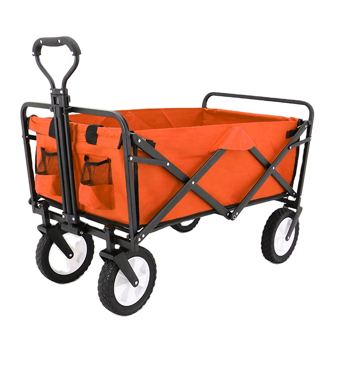 Customised Foldable Wagon Cart Four Wheel Iron Platform Collapsible Utility Wagon