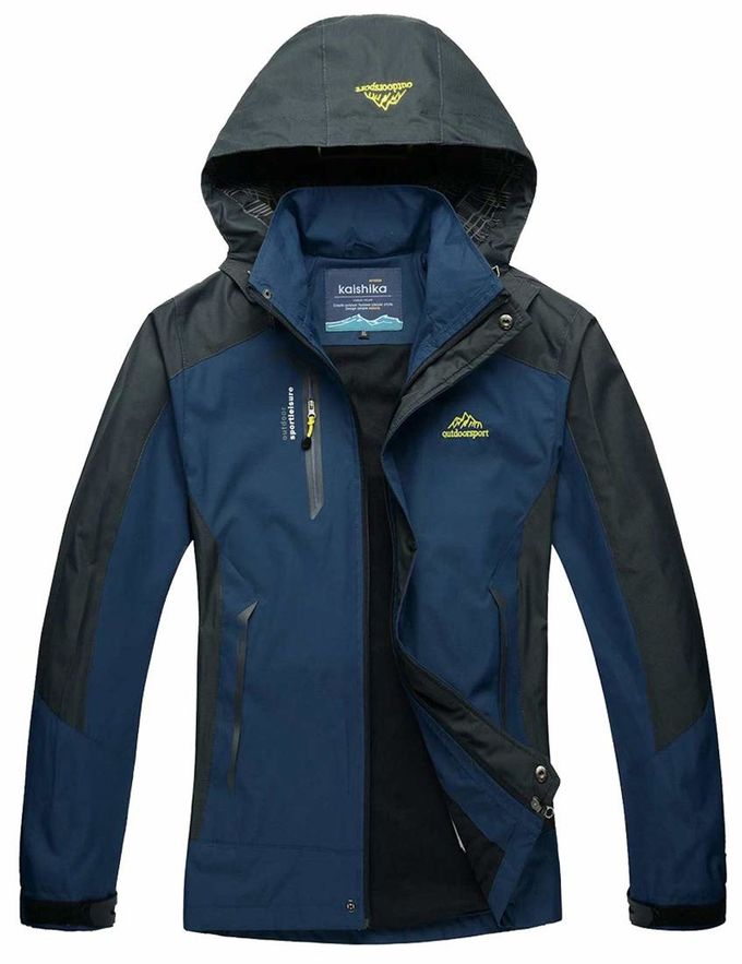 100% Polyester Womens Custom Outdoor Clothing , Breathable Rain Jacket Lightweight Windproof