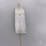 Rhinestone Nail Pendant Necklace Bangle 18k Gold Plated Fashion Jewelry