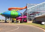 Industrial Aqua Water Park Tube Slide Gaint Fiber Glass Capacity 360 Persons / H