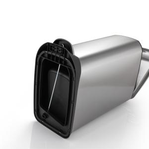 Quality Anti Fingerprint 12L Rectangular Stainless Steel Trash Can wholesale
