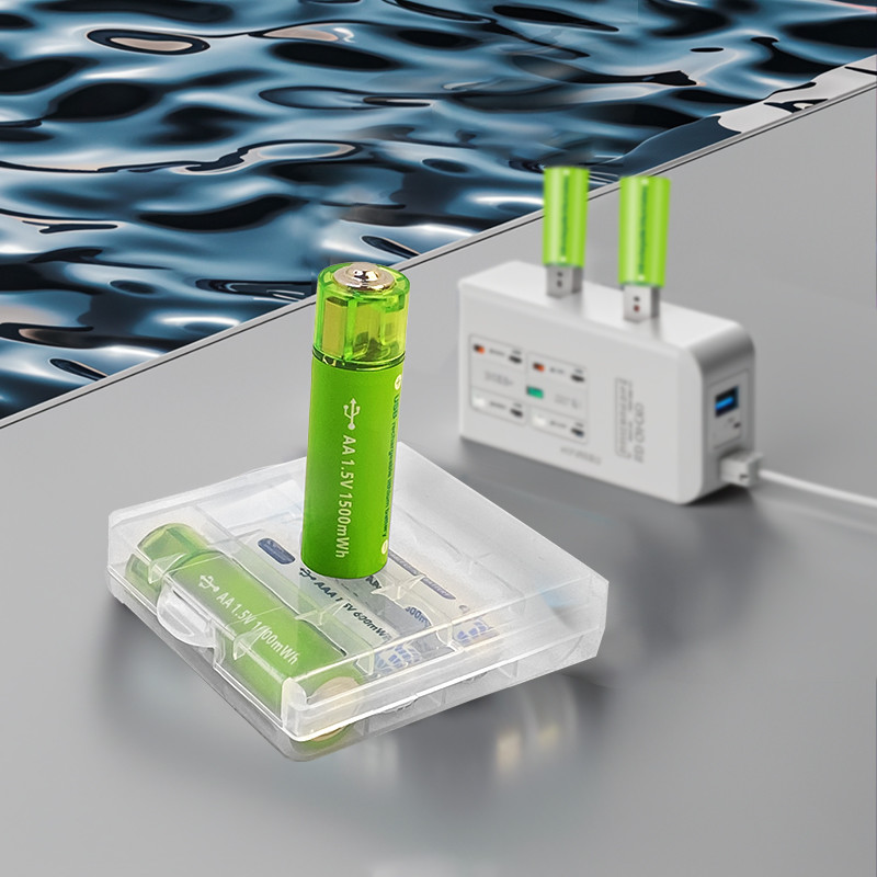 1.5v Rechargeable Lithium Battery USB Type C Input Greener 1500mWh