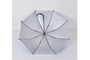 Quality Customized Logo Long Stick Promotional Golf Umbrellas Plastic Curved Handle wholesale