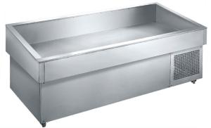 Quality Supermarket Open Stainless Steel Fish Display Freezer wholesale