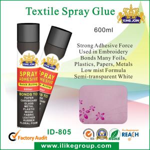 Quality 600ml Textile Spray Strong Adhesive Glue For Paper / Wood / Sponge / Plastic wholesale