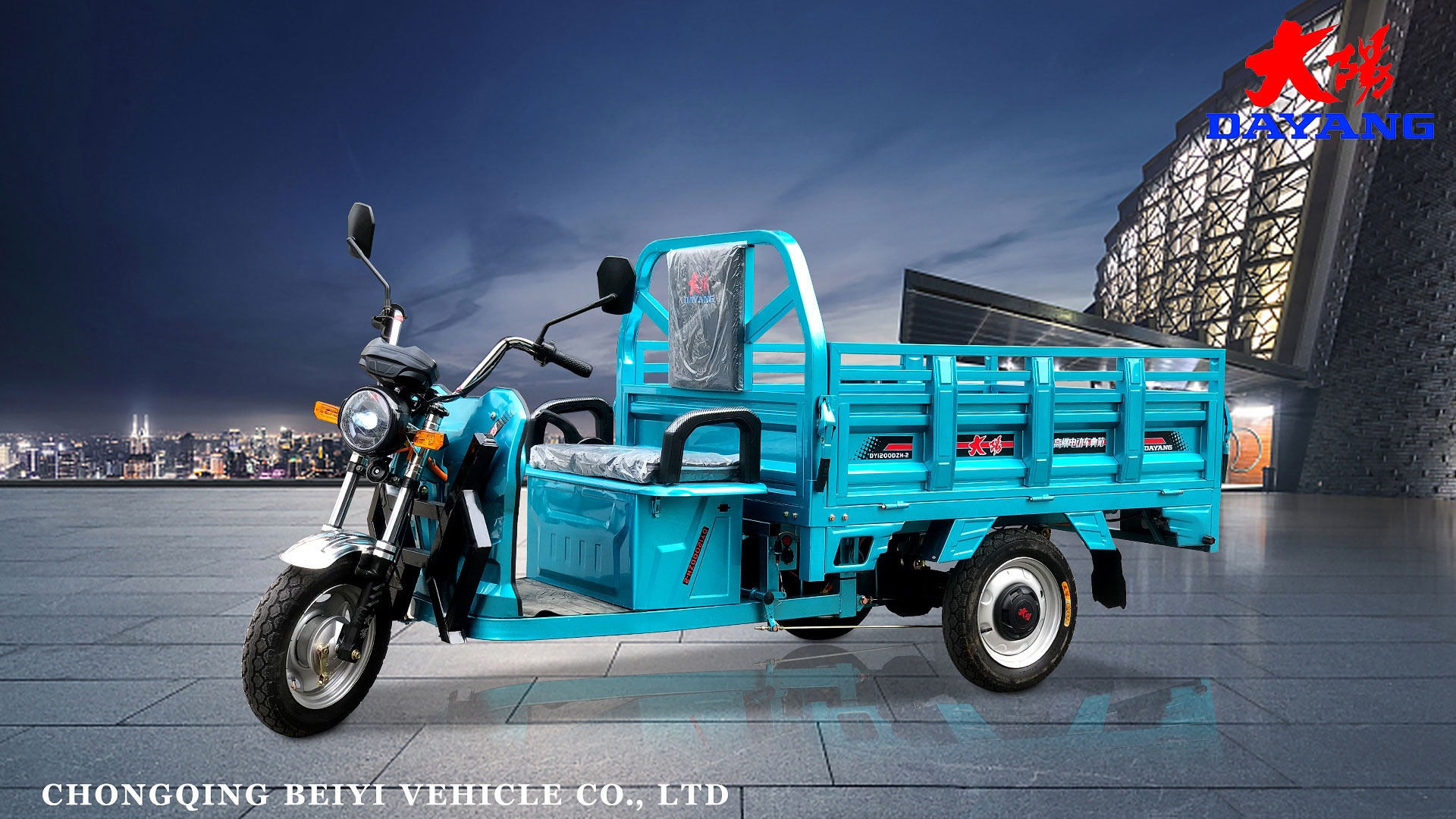 DY-160 Upgrade Heavy Duty Three Wheel Electric Cargo Tricycles for Farm 1.5m Cargo Box