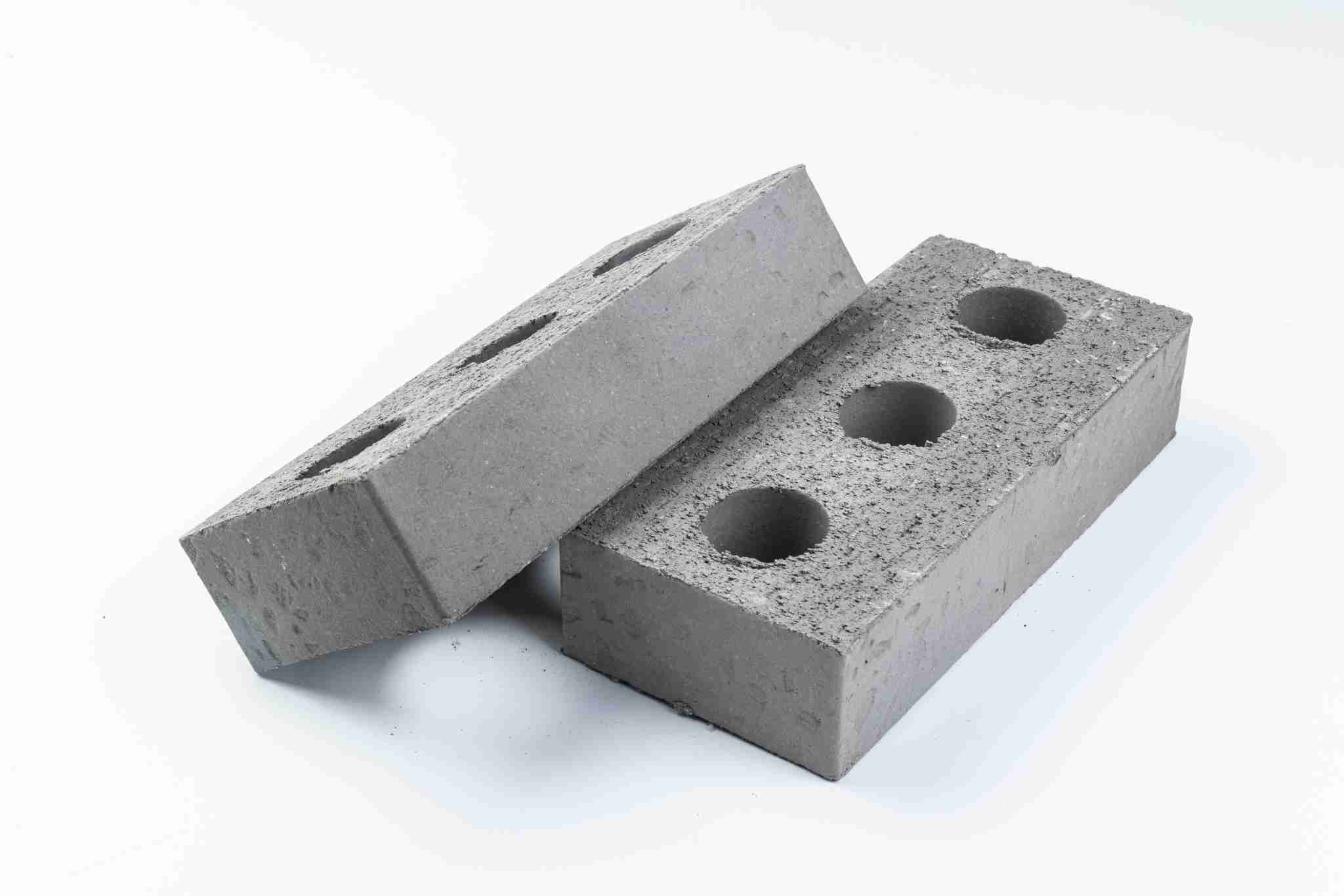 3Holes grey brick for building projects