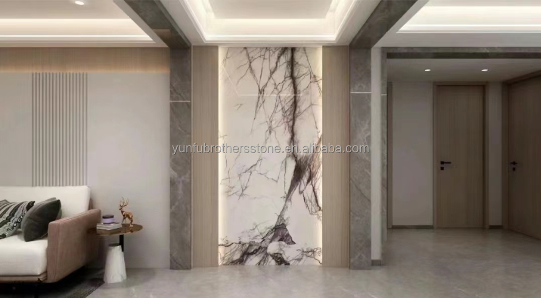 Polished Fragrant Snow Plum Stone Marble Bathtub Cut-to-Size for Living Room Hotel