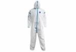 Hazmat Hospital Hooded Chemical Resistant Protective Suit Health And Safety