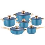 Color Cookware Non Stick Cookware Sets 12pcs Stainless Steel Cooking Pot Set
