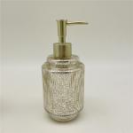 Vintage Ribbed Glass Bathroom Accessories Mercury Effect Round Shape