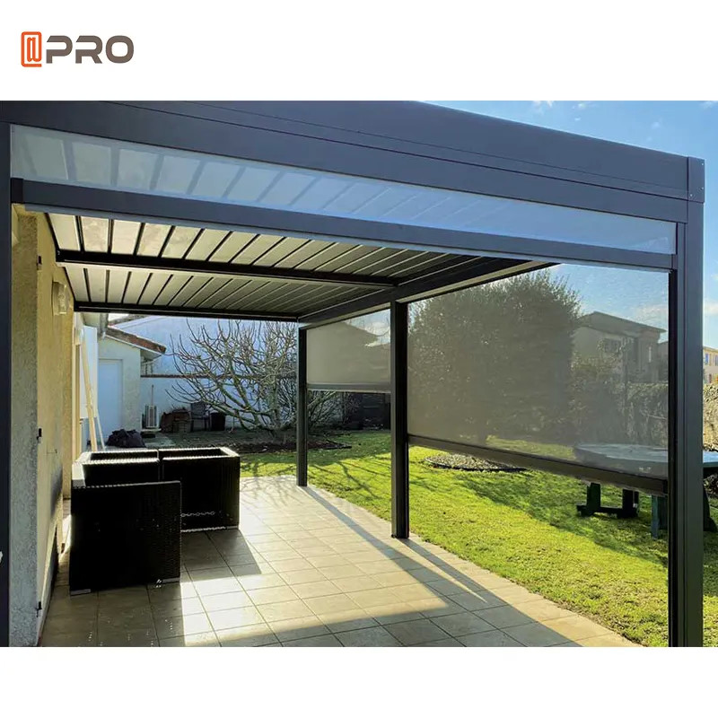 Windproof Day And Night Roller Blinds Outdoor Motorized Tubular Motor