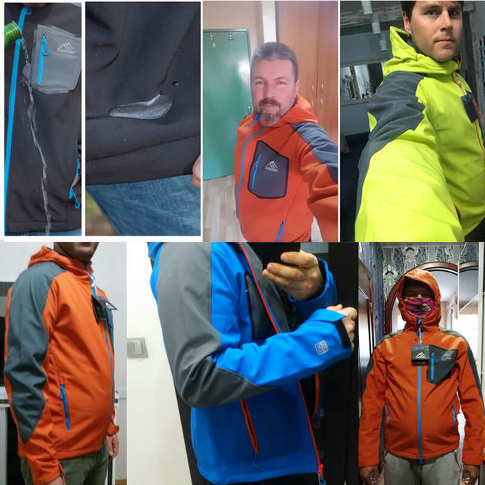 Camping Trekking Waterproof Hiking Coat Multiple Colors Zipper Closure Warm