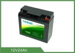 Black Color UPS Rechargeable Batteries 12V 24Ah 2 Years Warranty ISO9001