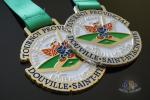 Round Shape Baseball Metal Award Medals / Shiny Silver Custom Running Medals