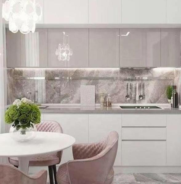 Perfect Workmanship Italian Furniture Market Modular Kitchen Cabinets with Toe