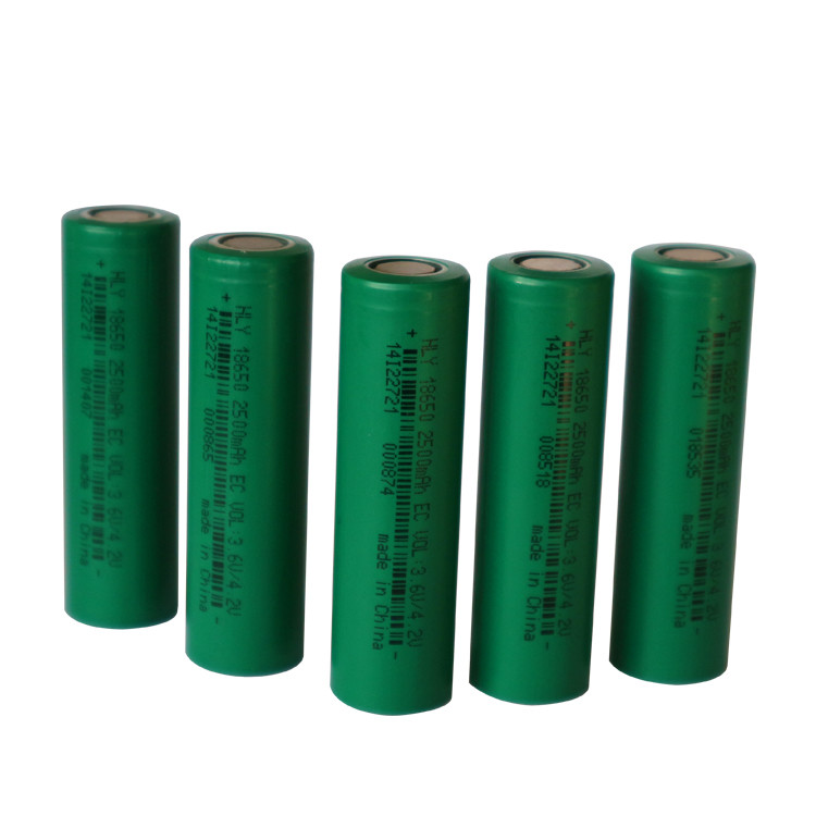 Rechargeable 18650 3.6V Cylindrical Lithium Ion Battery 2500mAh For Flashlight