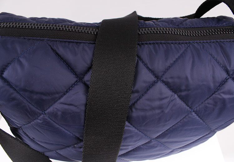 Quilted Puff Shoulder Bag 100% Polyester Crossbody Navy