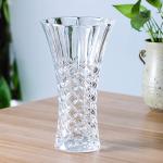 30cm Tall Glass Flower Vase Clear Pressed Glass Material For Indoor / Outdoor