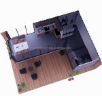 2 Bedrooms Prefabricated Tiny Home Made of Steel Material for Modern Design
