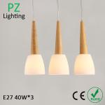 Dinner room wooden pendant lamp E27 bulb Top grade Thailand Oak wood lighting