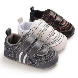 Quality Hot sale PU Leather soft bottom casual boyoutdoor sneaker mesh baby shoes wholesale