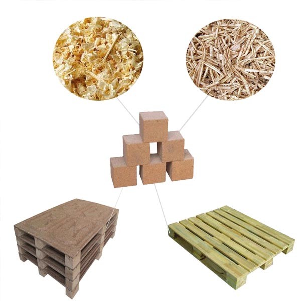 Hot Press Wood Pallet Feet Sawdust Block Machine