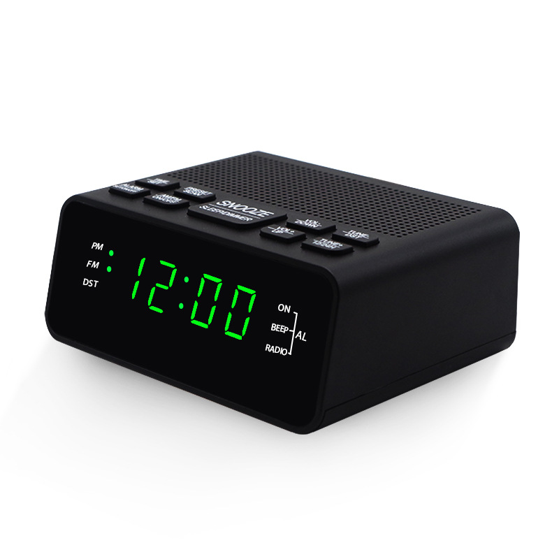 Mini LED Display Clock Portable Radio , FM Radio Alarm Clock For Home