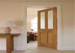 Hollow Wood Composite Door Interior Groove Flush Door Steel MDF Inward Opening
