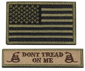 Quality Custom Military Embroidered Badges / Twill Fabric Velcro Hat Patches wholesale