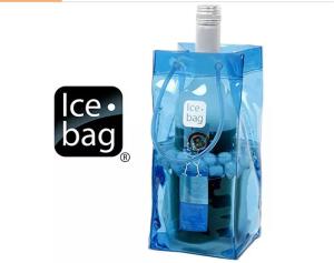 Quality Security String Handle PVC Packaging Bags , Reusable Plastic Wine Cooler Bags wholesale