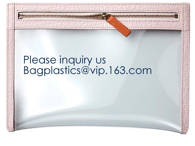 Recyclable Clear Gift Plastic Flat Bottom Logo Pvc Zip lockk Nylon Packing Bags With Handles,holographic Zip lockk makeup co