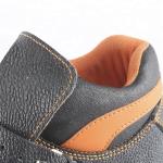 Steel Toe Welding Safety Shoes No Lace Mens Leather Work Boots Durable