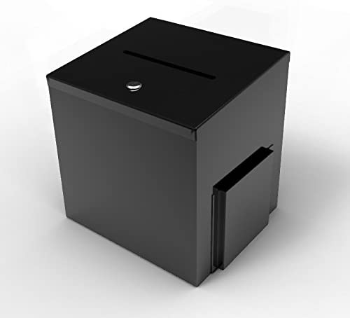 Lockable Metal Donation Suggestion Key Drop Box Express Checkout Box