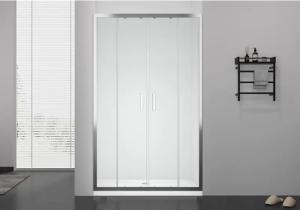 Quality Clear Rails Sliding Glass Shower Enclosure Roller / Screen Printing 8MM wholesale